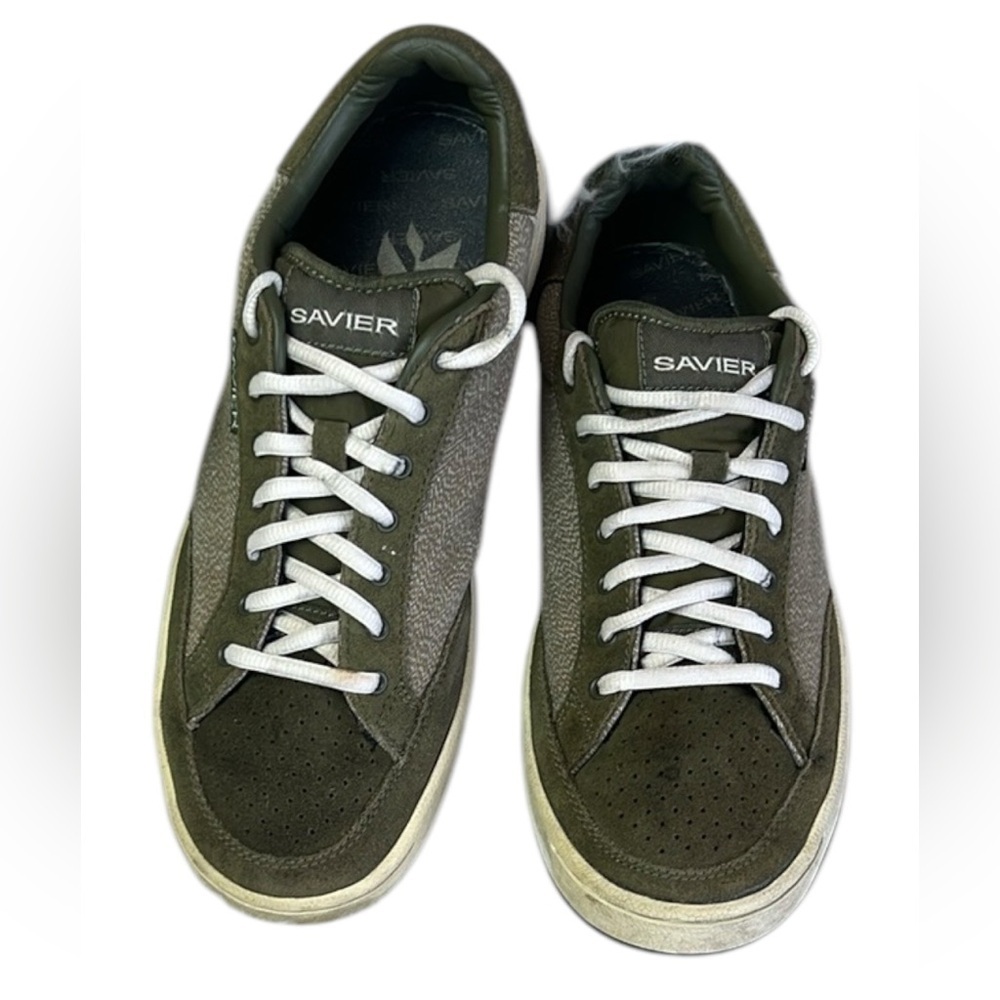 Vintage Savier Brian Anderson Men’s Leather/Suede Olive Grean Sneakers Size 9 US